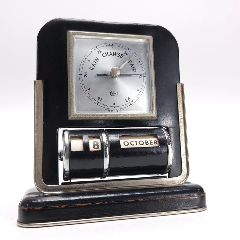 Barigo Rain Change Fair‎ Atmospheric Pressure Barometer Manual Calendar Desk MCM